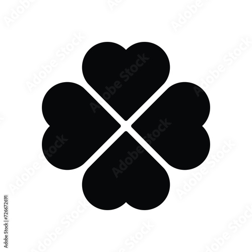 4 leaf clover icon vector design template simple and clean