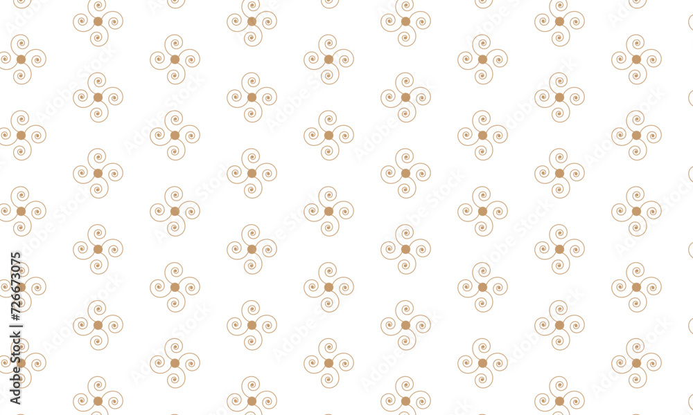 abstract repeatable seamless brown spiral flower pattern. abstract repeatable seamless brown spiral flower pattern.