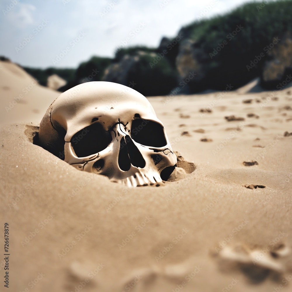 Obraz premium Skull in Sand