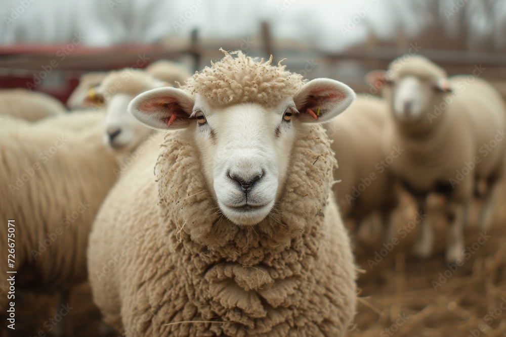sheep farm and fur ,snapshot asthetic
