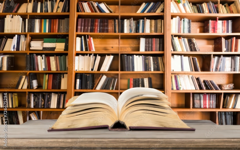 Academic Sanctuary: Old Textbooks in Library Study Room Academic Sanctuary: Old Textbooks in Library Study Room