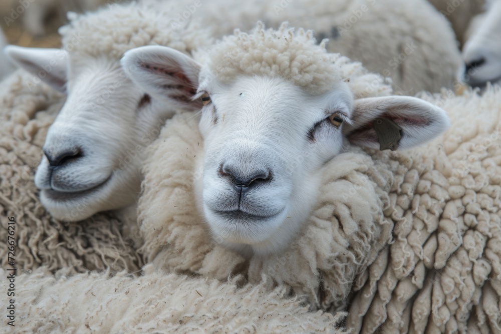 sheep farm and fur ,snapshot asthetic