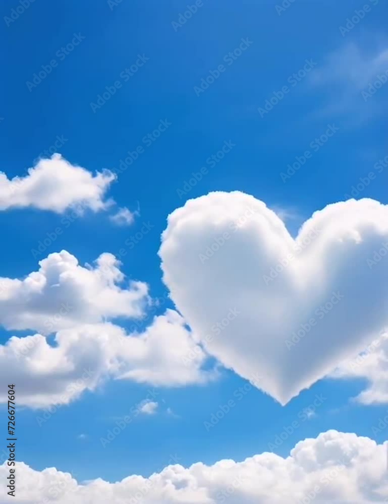 Heart-shaped clouds floated away. Heart-shaped clouds floated away.