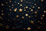 golden stars are on a black background