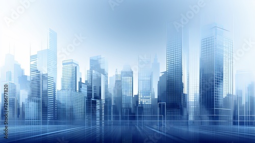 abstract city for background  blue them