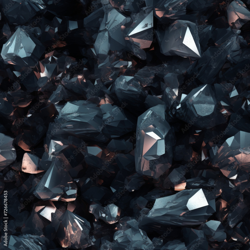 Broken glass background,Seamless Crystal Cluster pattern , Dark palette Broken glass background,Seamless Crystal Cluster pattern , Dark palette