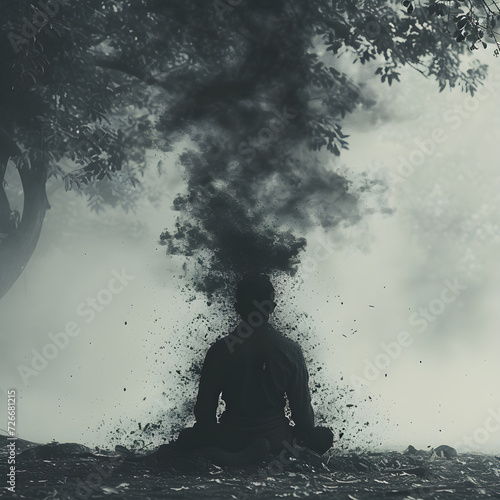 A deep dive into the world of meditation: techniques, benefits and practices, AI-powered illustrations