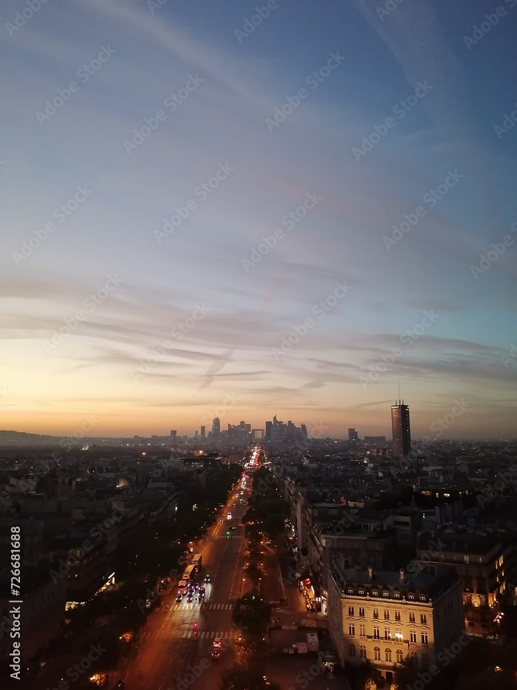 Obraz premium sunset over city