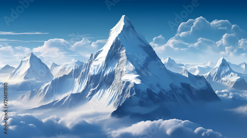 Wallpaper Mural Stunning mountains, panoramic mountains PPT background Torontodigital.ca