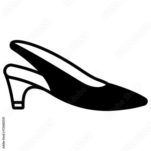 sandal glyph and line vector illustration