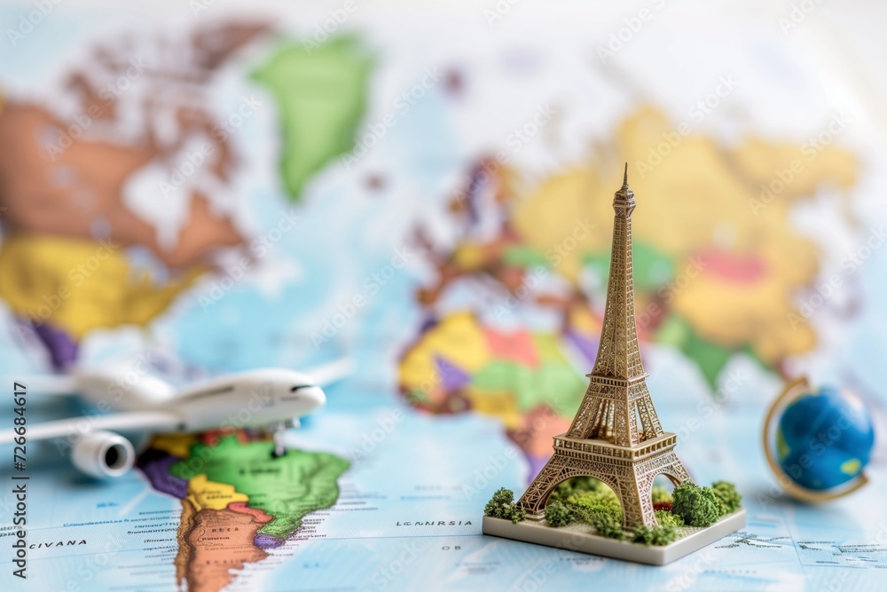 Concept of tourism, international travel for a vacation Concept of tourism, international travel for a vacation