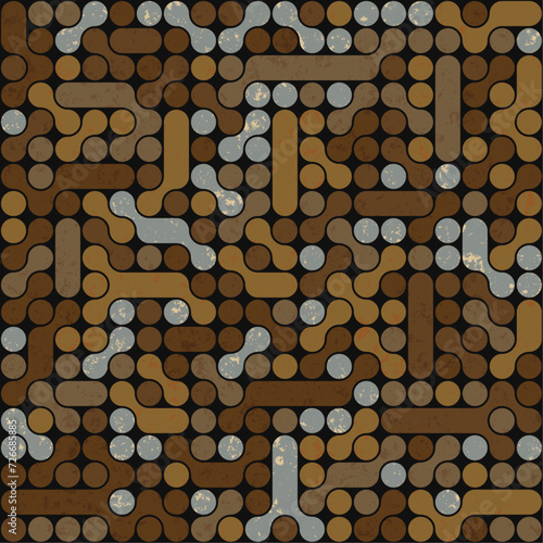 bold pattern vector with grungy Texture.