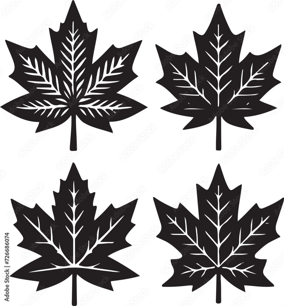 Plant Leaf Icon on Transparent Background
