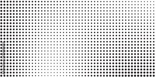 Basic halftone dots effect in black and white color. Halftone effect. Dot halftone. Black white halftone.Background with monochrome dotted texture. Polka dot pattern vector dots circle dots line