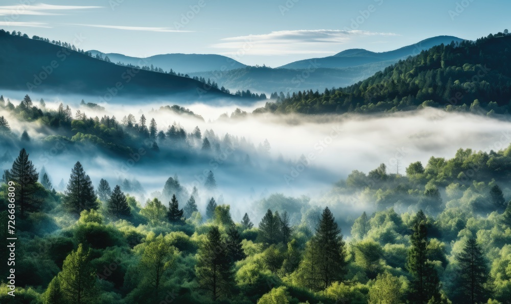 Mystical Forest: A Serene and Enchanting Wonderland Shrouded in Mist