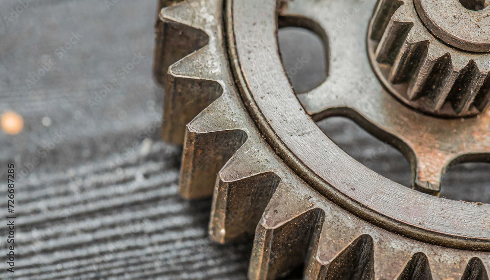 old rusty gears