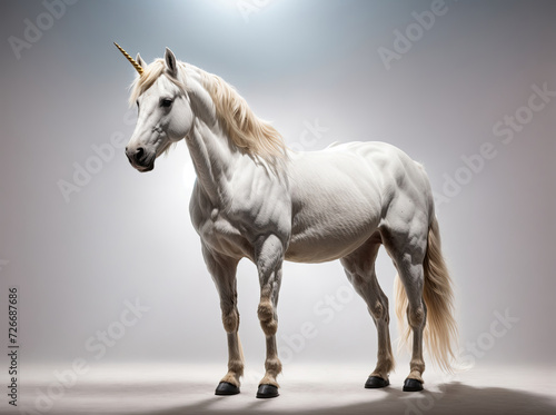Ethereal Unicorn Standing Out on White
