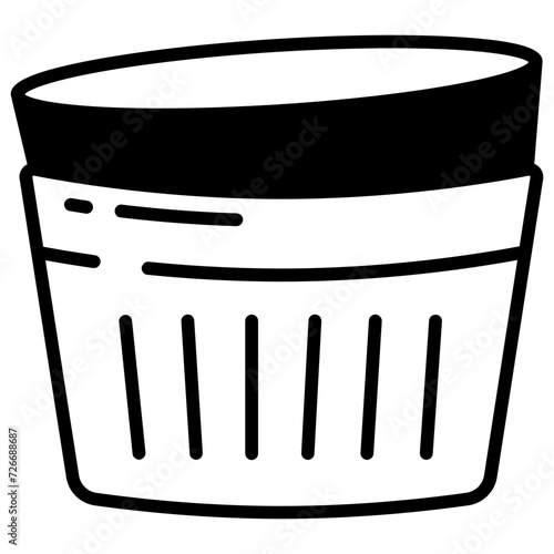Souffle glyph and line vector illustration