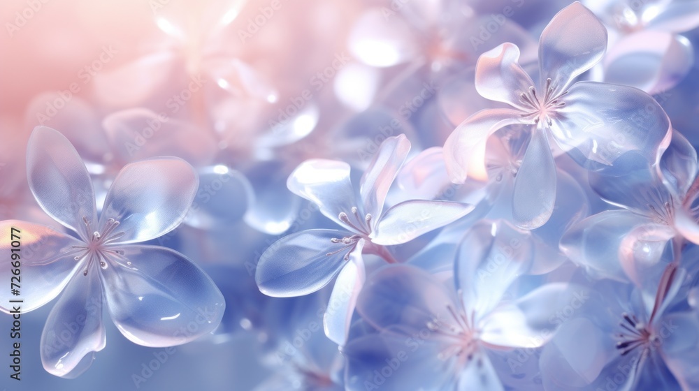 Fine crystals surrounded by delicate petals Fine crystals surrounded by delicate petals