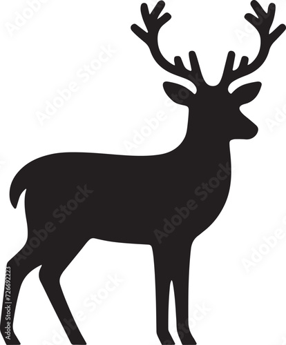 Deer silhouette  vector artwork of deer