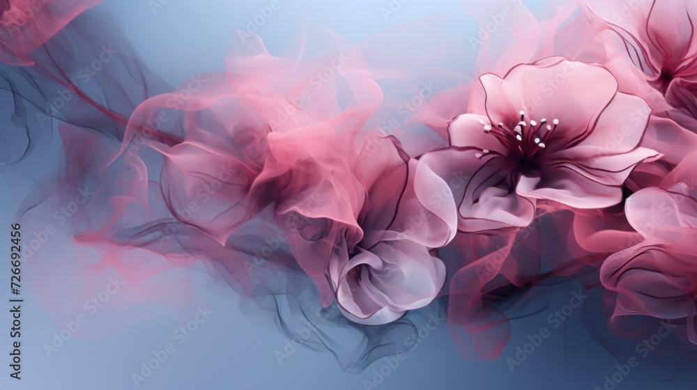 Soft petals with delicate smoke Soft petals with delicate smoke