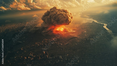 World War II, Japan was hit by a nuclear bomb photo