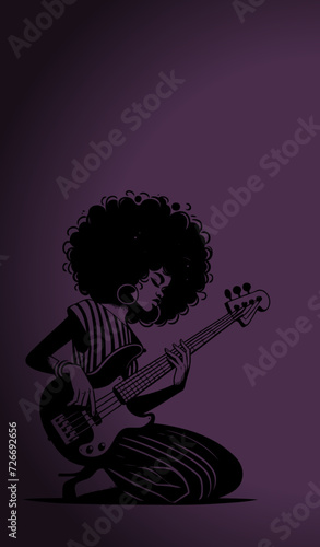 Musicien et Jazz : Femme bassiste