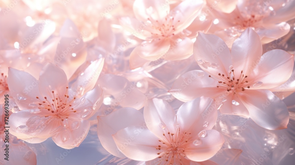 Bright flower petals with water drops Bright flower petals with water drops