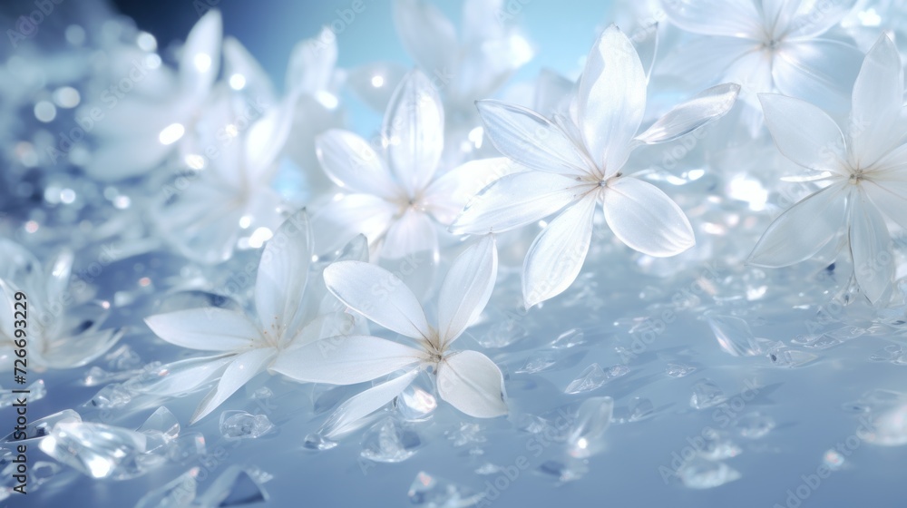 Bright flower petals with water drops Bright flower petals with water drops