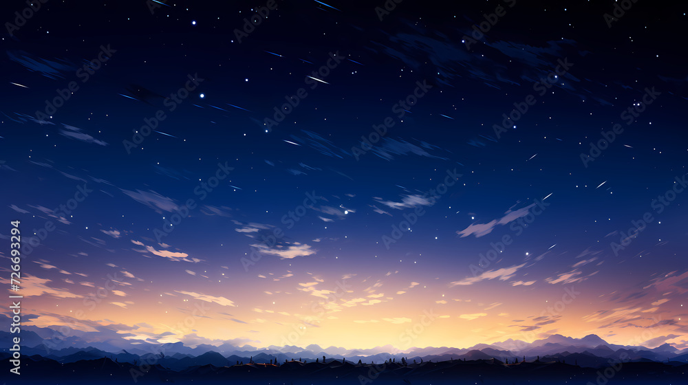 Fototapeta premium Countless stars twinkle in the night sky