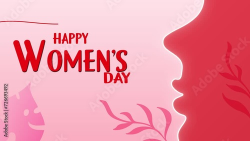 International women day,   Female Face Celebration Background