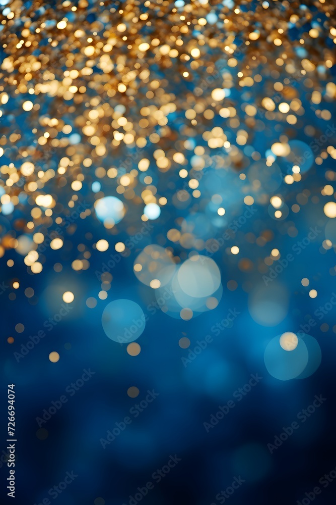 Blue and gold Abstract background and bokeh Blue and gold Abstract background and bokeh