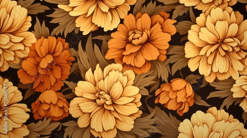 Vintage flower pattern photo