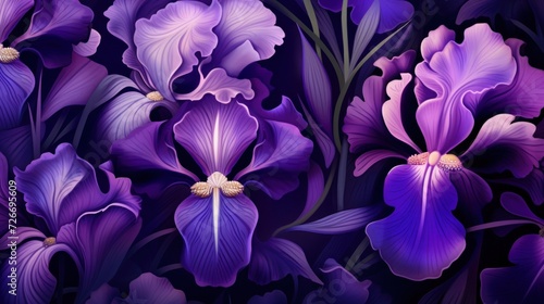 Iris flower  pattern