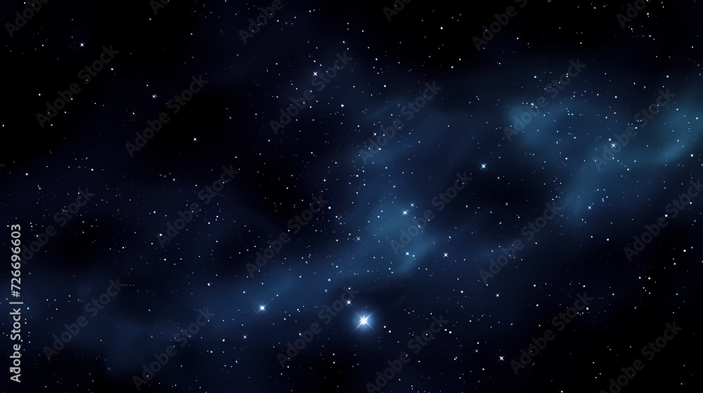 Naklejka premium Countless stars twinkle in the night sky