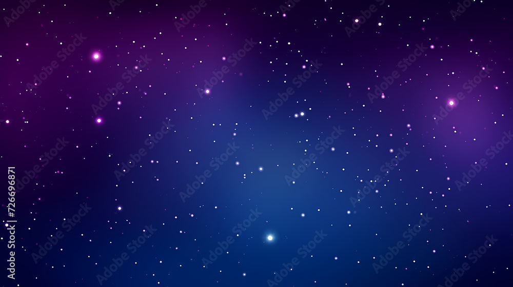 Mysterious star themed gradient background with countless twinkling stars