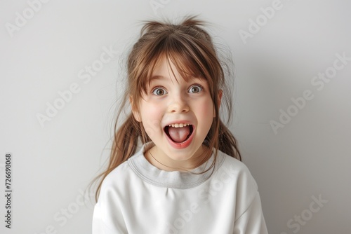 Adorable Girl with Shocked Expression