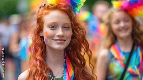 World Red Head Day parade featuring red-haired individuals in colorful attire © Anna