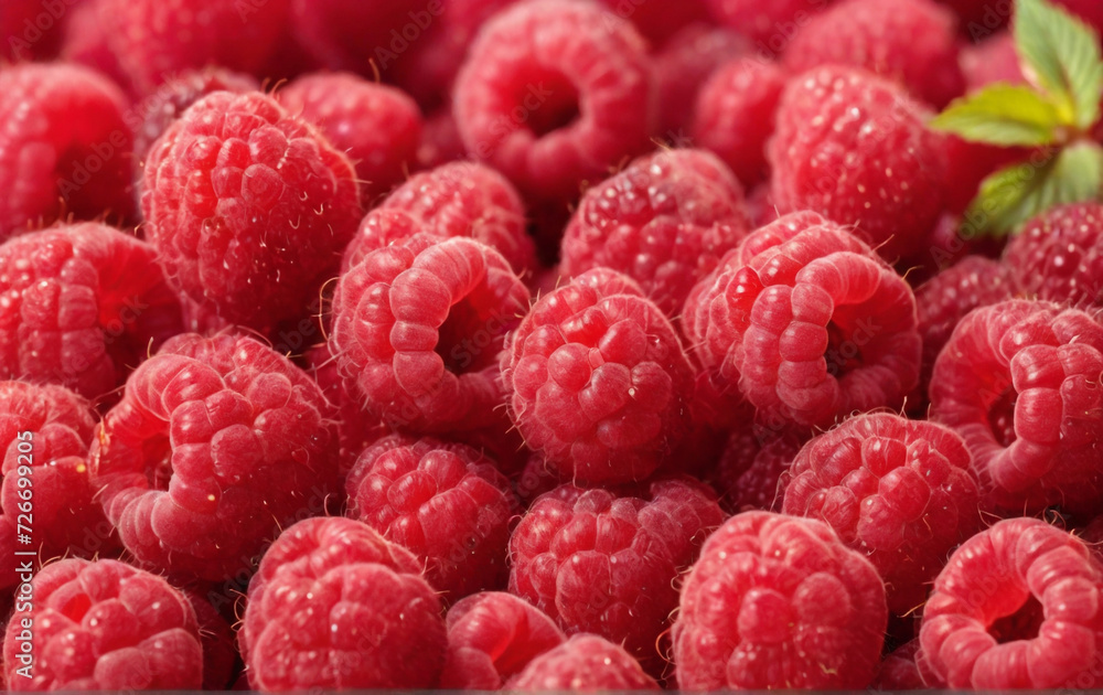 close up of Fresh raspberries background juicy bright, natural fruit filling the entire frame as food background. Neural network AI generated art. sweet red arranged together represent concept close up of Fresh raspberries background juicy bright, natural fruit filling the entire frame as food background. Neural network AI generated art. sweet red arranged together represent concept