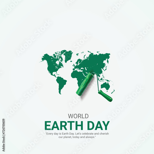 world earth day. earth day creative ads design April 22. social media poster, vector, 3D illustration. 