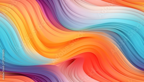 Abstract colorful wavy background in a smooth gradient of vibrant hues, suitable for design elements or wallpapers.
