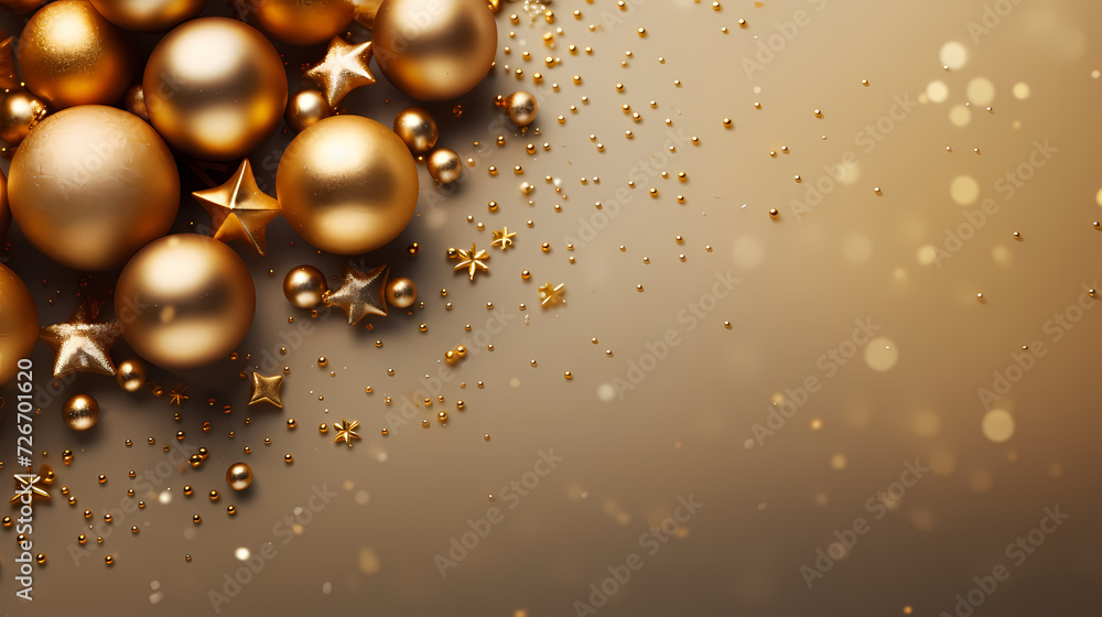 Luxurious Christmas balls on glowing bokeh background, Christmas and New Year minimalistic background Luxurious Christmas balls on glowing bokeh background, Christmas and New Year minimalistic background