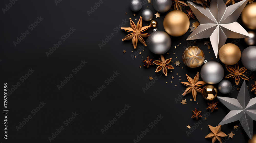 Luxurious Christmas balls on glowing bokeh background, Christmas and New Year minimalistic background Luxurious Christmas balls on glowing bokeh background, Christmas and New Year minimalistic background