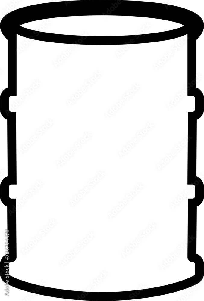 Vecteur Stock Barrel oil drum icon in line style. isolated on