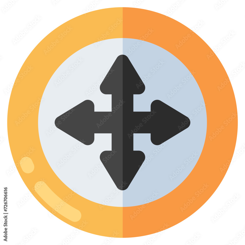 Fototapeta premium Modern design icon of directional arrows 