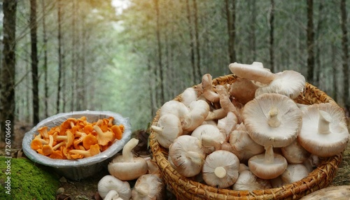 mushrooms in a basket