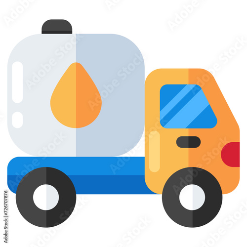 Creative design icon of fuel truck
