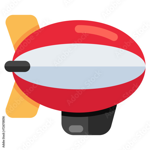 An icon design of blimp