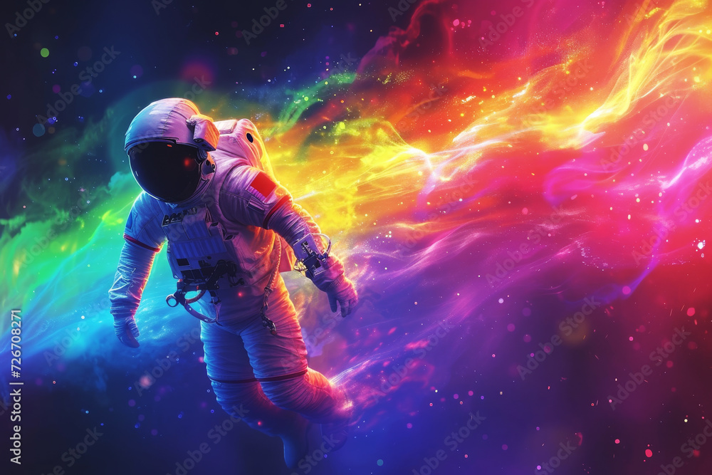 Astronaut Dancing in Cosmic Nebula.
An astronaut caught in an elegant dance amidst the colors of a cosmic nebula. Astronaut Dancing in Cosmic Nebula.
An astronaut caught in an elegant dance amidst the colors of a cosmic nebula.