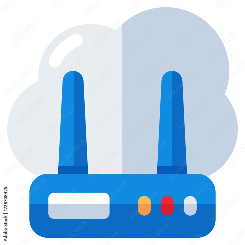 Obraz premium Perfect design icon of cloud router